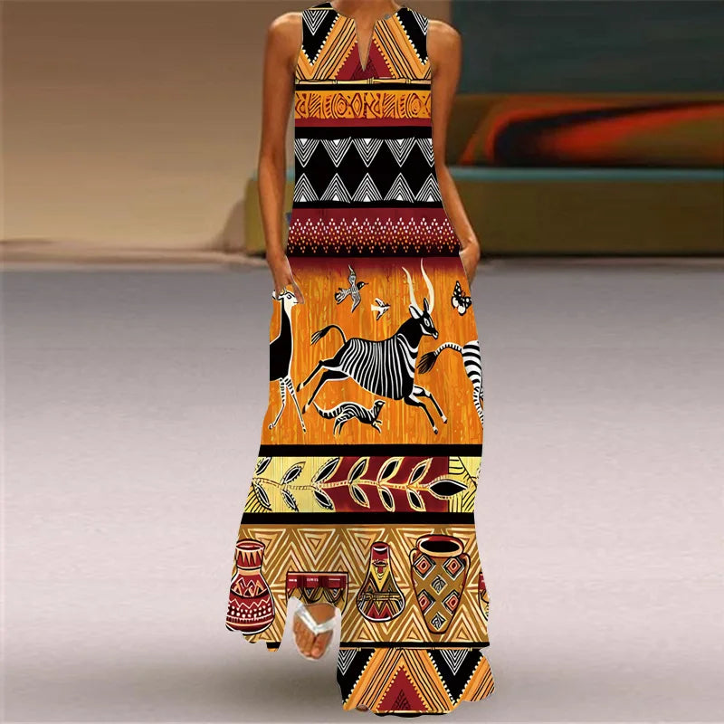 Robe d'Été Artistique – Élégance, Confort & Liberté