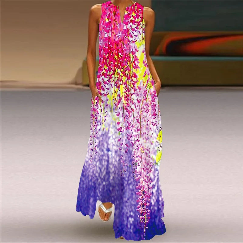 Robe d'Été Artistique – Élégance, Confort & Liberté