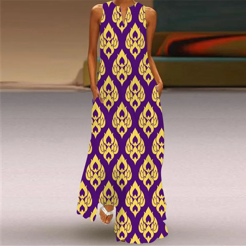 Robe d'Été Artistique – Élégance, Confort & Liberté