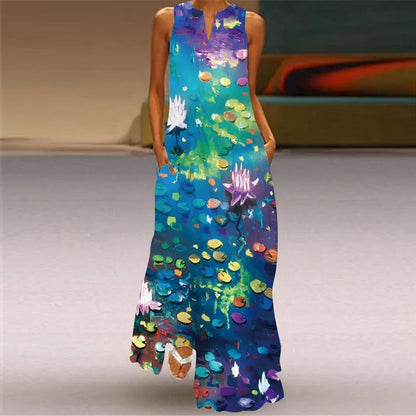Robe d'Été Artistique – Élégance, Confort & Liberté