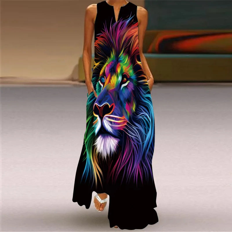 Robe d'Été Artistique – Élégance, Confort & Liberté