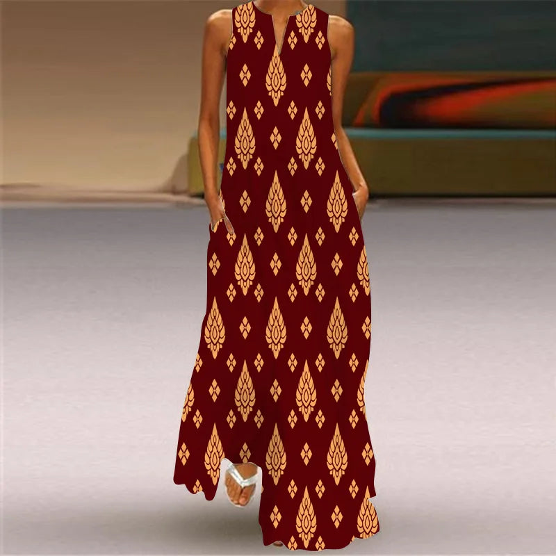 Robe d'Été Artistique – Élégance, Confort & Liberté