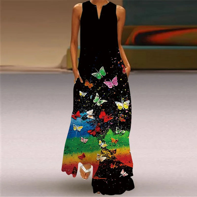 Robe d'Été Artistique – Élégance, Confort & Liberté