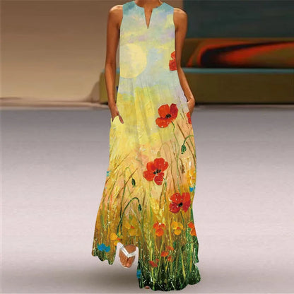 Robe d'Été Artistique – Élégance, Confort & Liberté