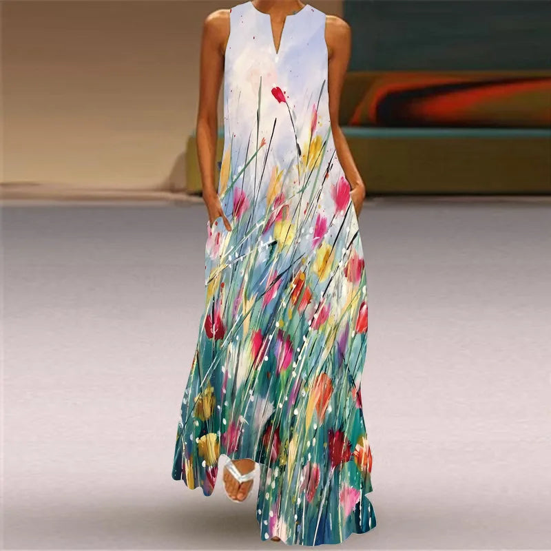Robe d'Été Artistique – Élégance, Confort & Liberté