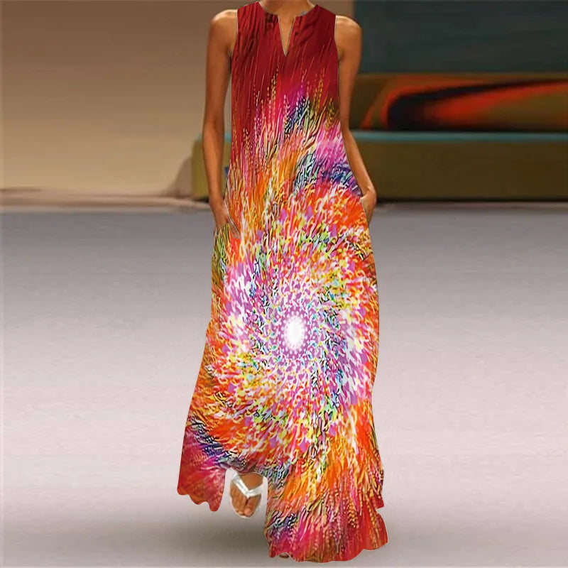 Robe d'Été Artistique – Élégance, Confort & Liberté