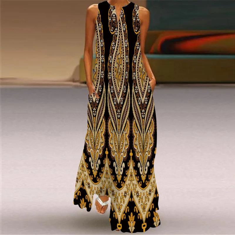Robe d'Été Artistique – Élégance, Confort & Liberté